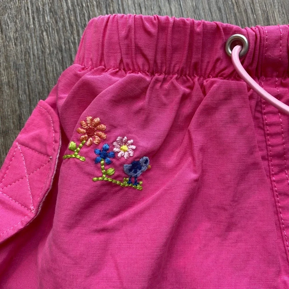 OshKosh B'gosh Pink Skirt 12 Months Embroidered Flowers Cotton Nylon Spring Y2K‎
